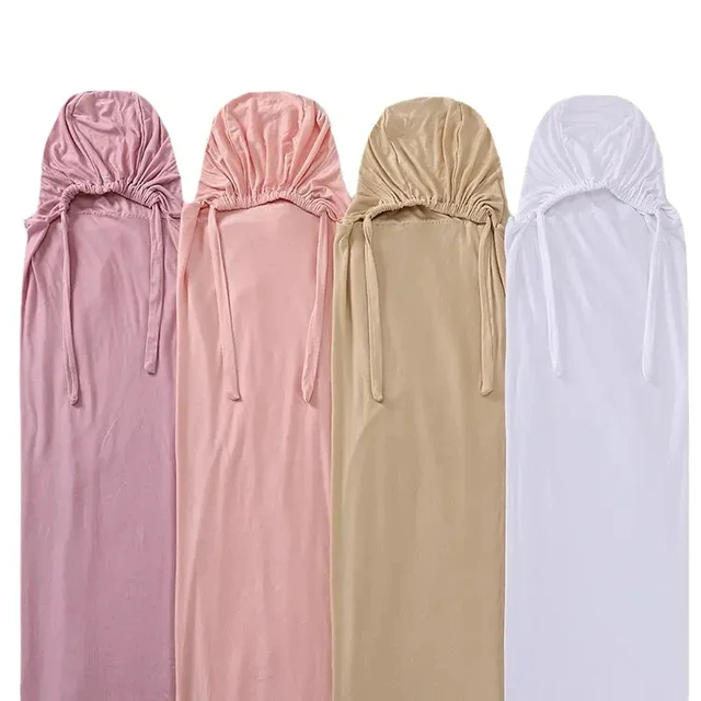 YOMO Wholesale Instant Hijab With Undercap 2 Pcs Amira Cotton Jersey Hijab High Quality Modal Hijab Matching Set