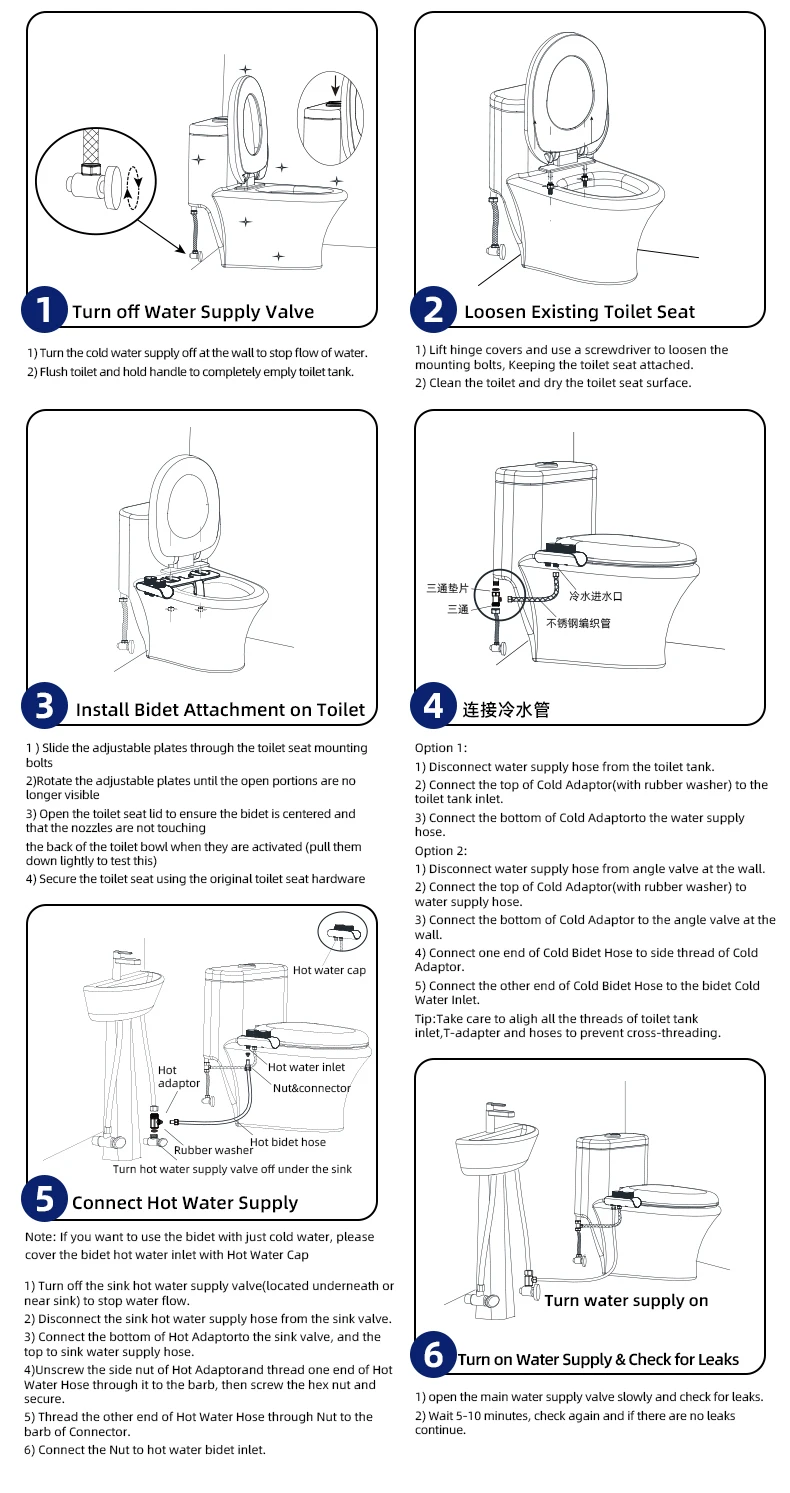 Modern Nozzle Self clean Hot and Cold Water Bidet Toilet Attachment Bathroom Shattaf Dual Nozzle Self-Cleaning Bidet factory