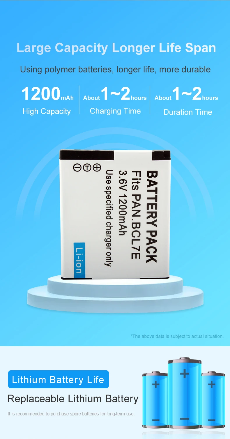 RingTeam BMW-BCL7E Digital Battery Lithium-ion Battery for Pana sonic Lumix DMC-F5 DMC-FH10 DMC-FS50 SZ10 SZ9 SZ8 SZ3 XS1 Camera details