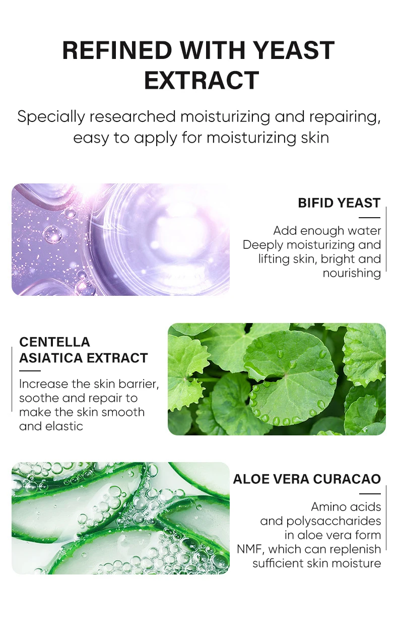 25ml*10pcs Houttuynia Cordata Deep Moisturizing Facial Mask Whitening Anti Aging Acne Organic