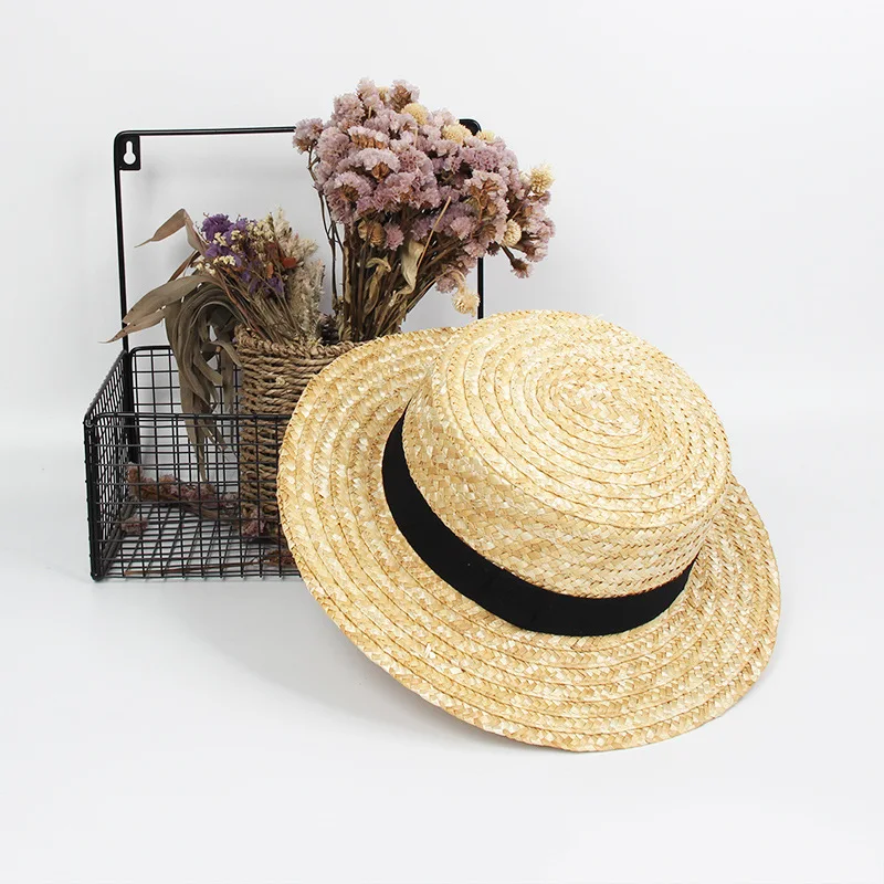 PIECES Damen Sonnenhut Mit Animalprint Band - Straw Hat Für Den Sommer