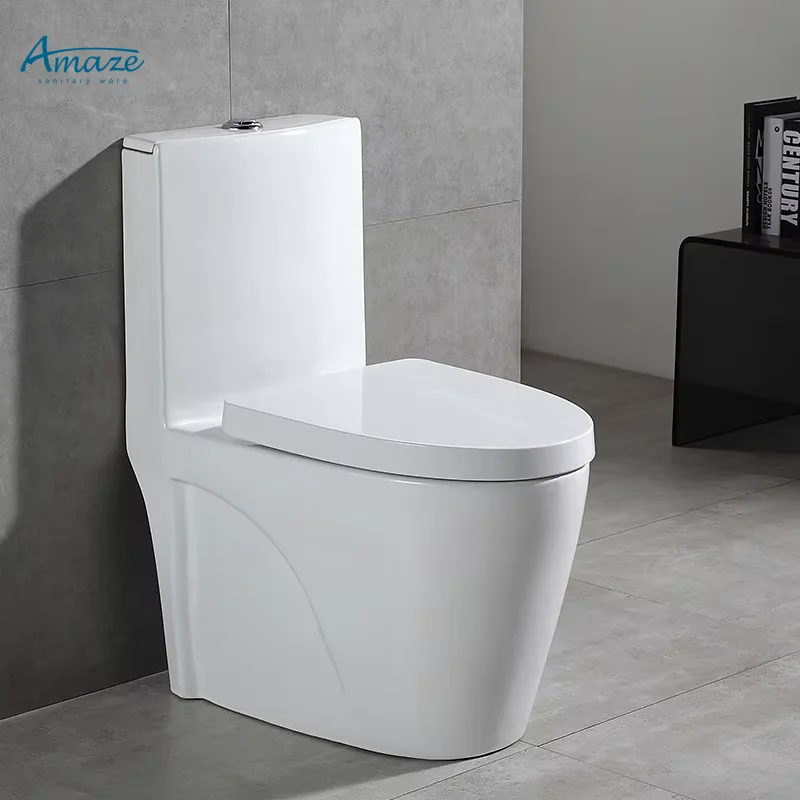 Modern bathroom floor mounted dual flush siphonic modern wc ceramic commode sanitary ware one piece toilet bowl manufacture