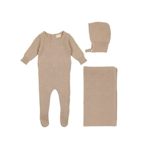 Wholesale Custom Infant Boys Girl Sleepwear Pajamas Toddler Footie Jumpsuit Romper Baby Knitwear