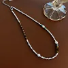 577xk Gold imitation pearl beaded necklace