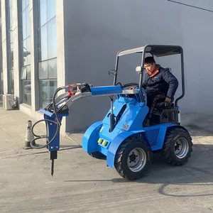 Wheel Loader 1 Ton Mini Front  Loader with Hammer Mini Front Loader