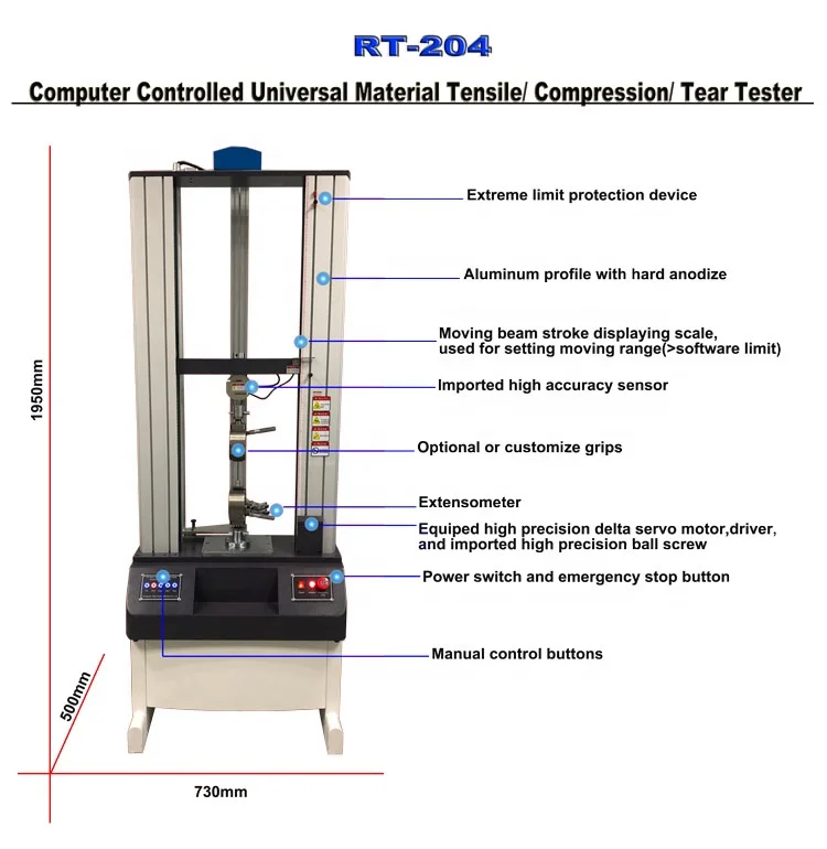 20KN Computerized  Universal Tensile Testing Machine Price