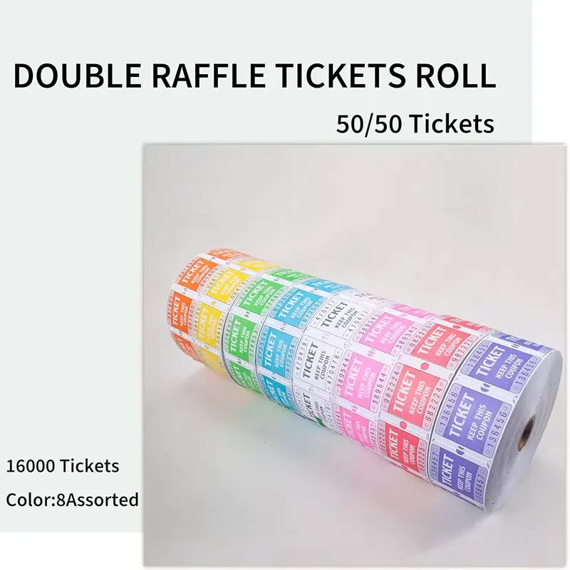 Online Flight Lottery Paper Custom Printing Coupon Tickets Raffle Arcade Prizes Roll for Fair Carnival Admission Party Carnival