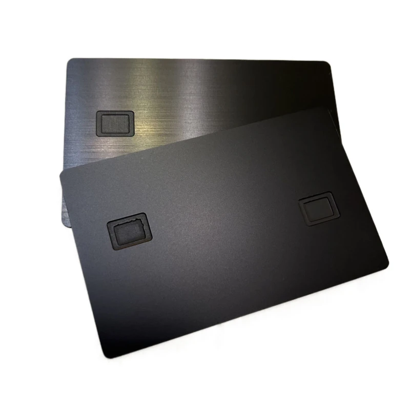 Super Light Titanium Metal Credit Card Black Metal Debit Card with Magnetic Stripe and Signature Panel for Laser Engraving