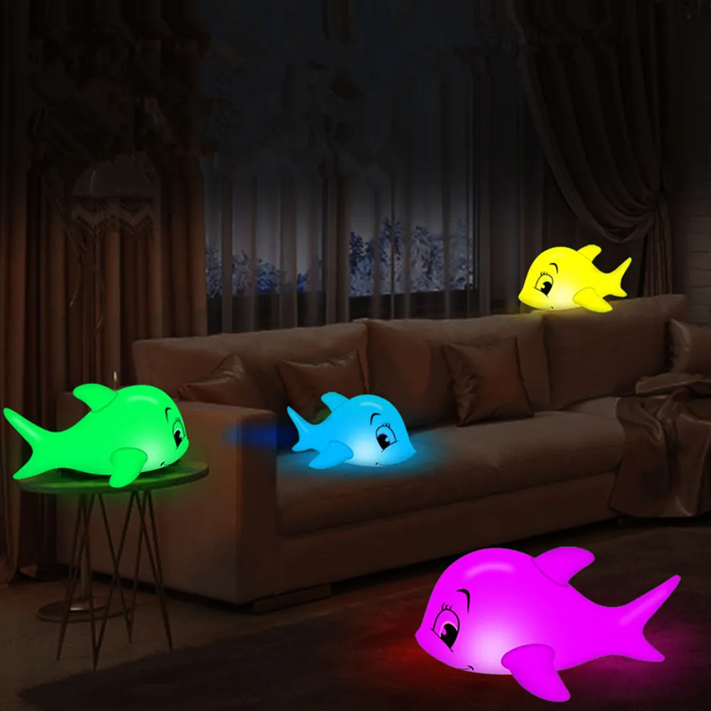 Solar Floating Dolphin Ball Light Swimming Pool Light Waterproof Lawn Balloon Lamp Home Party Garden Decor