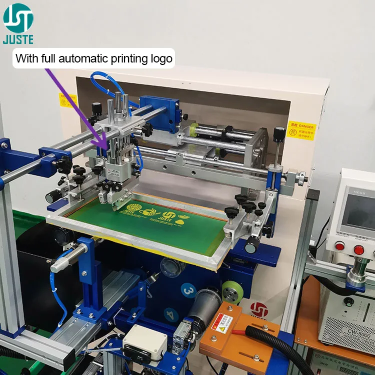 High Speed Silk Screen Printer Circular Cup Single Colour Automatic Press Screen Printing Machine for Round Plastic Cup Pipe