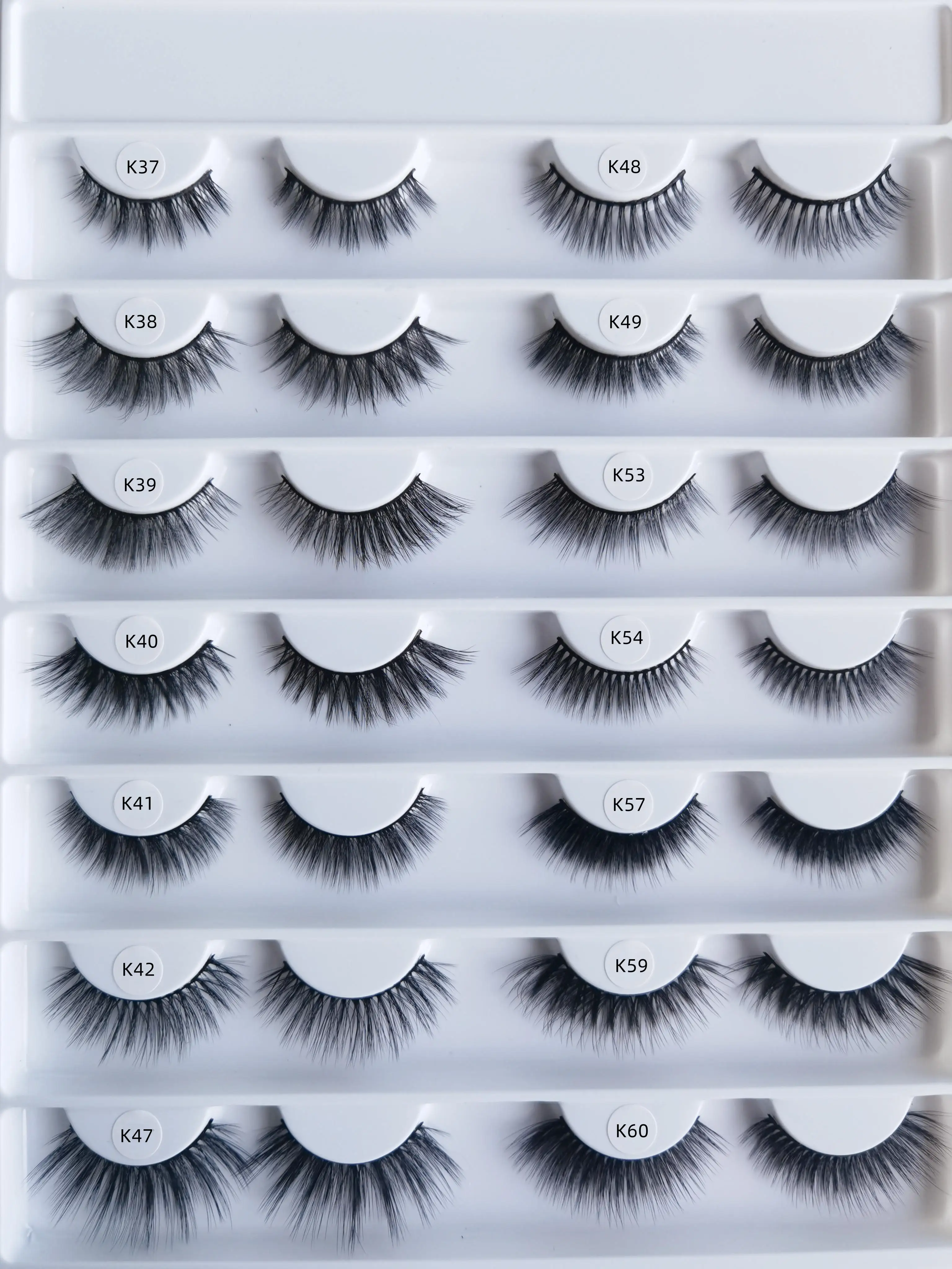 100 Hand Made Customized Oem Silk Lashes Faux Mink Lash Wholesalers False Strip Eyelashes 9144