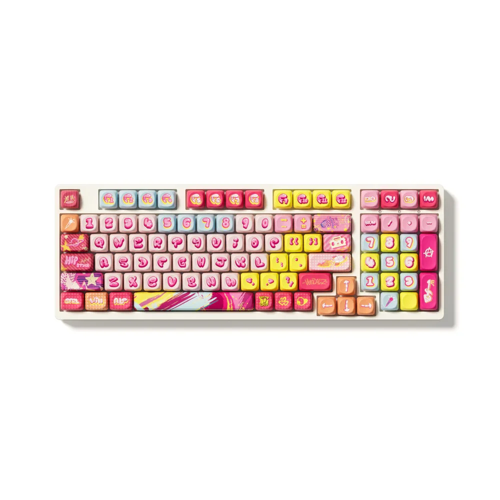 Akko Rainbow Candyキーキャップセット140キーmoaプロファイルpbt