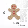 Gingerbread man self-adhesive glue - brown