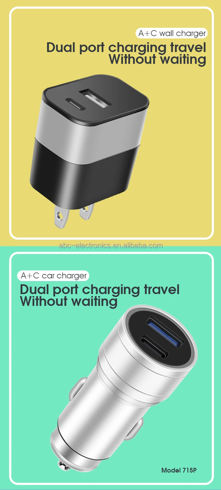 Universal Display Pack Mobile Phone Accessories Usb Charger Car Wall