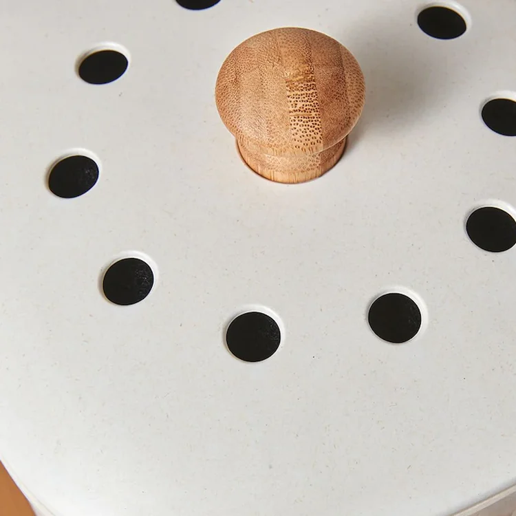 2022 New Arrival Bamboo Fiber Food Composter Countertop Compost Bin For