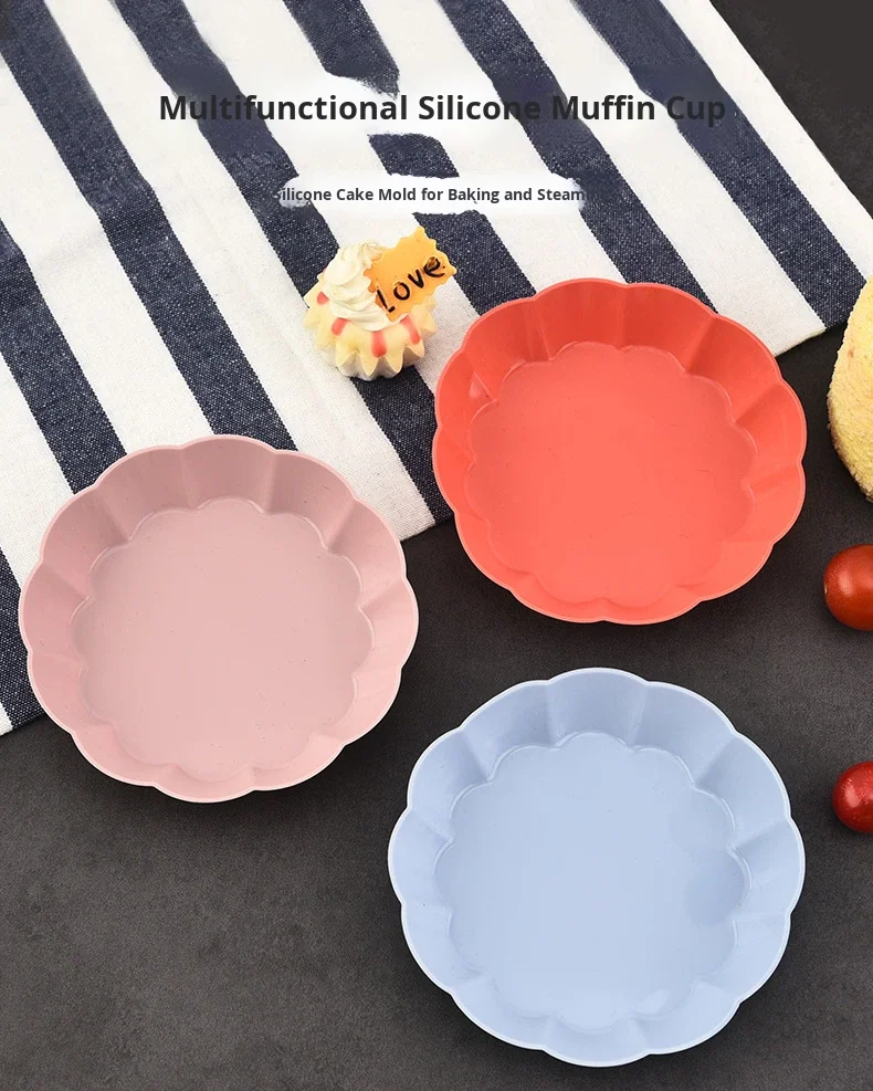 Mini Round Silicone Mavin Cup Sustainable Baking Decor Gift Safe Food Cupcake Flower Egg Cake Tools factory