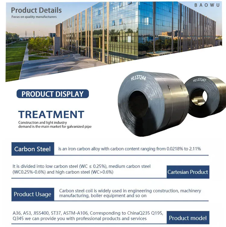 Hot Sale Mild Cold Rolled Steel Coils Hot Rolled Carbon Steel Coil