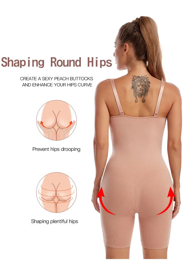 S-3XL Women Crotchless Full Body Shaper Slimming Underwear Tummy Control Shapers Butt Lifter Corset Bodysuit Shapewear