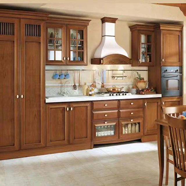 North America Standard Custom Make Kitchen Pantry Solid Wood Kitchen Cabinet