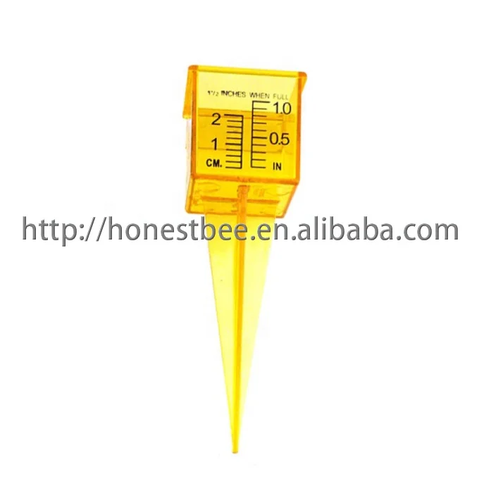 TEN Pack 1.5 Rain Gauge Sprinkler Gauge Bright Yellow Outdoor Water Measuring Tool 10 Piece Wide Mouth 