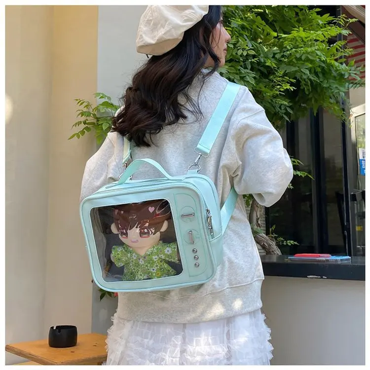 Custom Shape TV  Ita Bag Custom Ita Bag Transparent Pvc Cute Messenger Ita Bag for Lady and Girls