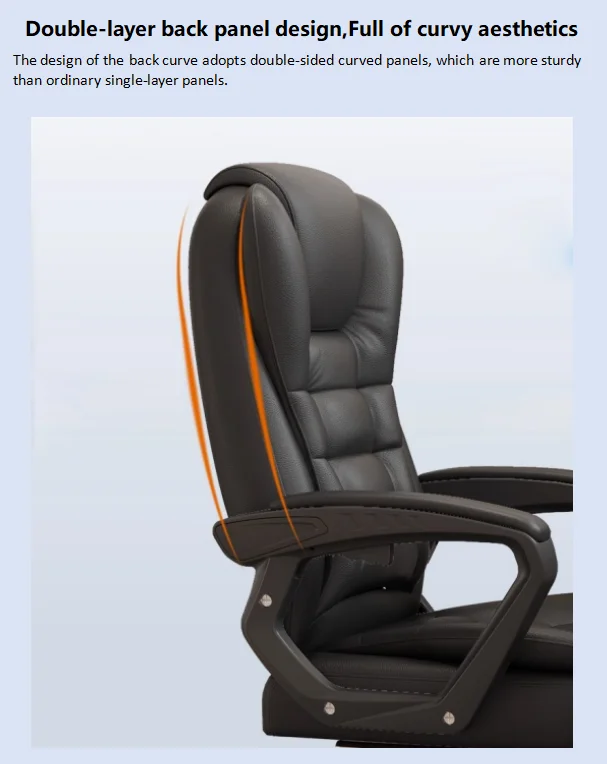 product ergonomic modern high back executive office chair computer chair extendable armrests adjustable lumbar support home-6
