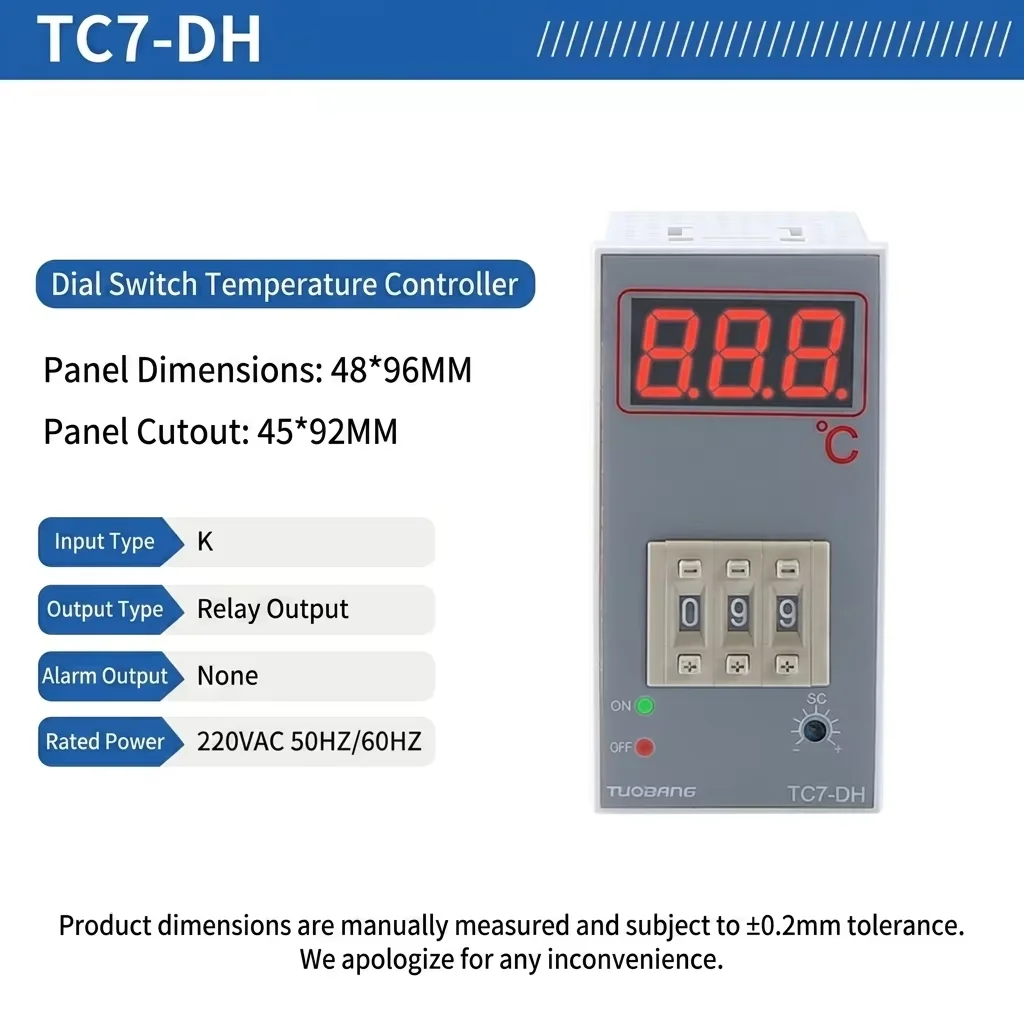 TUOBANG High Accuracy Digital LCD Temperature Controller with Plastic Housing for Indoor Use OEM/ODM Available