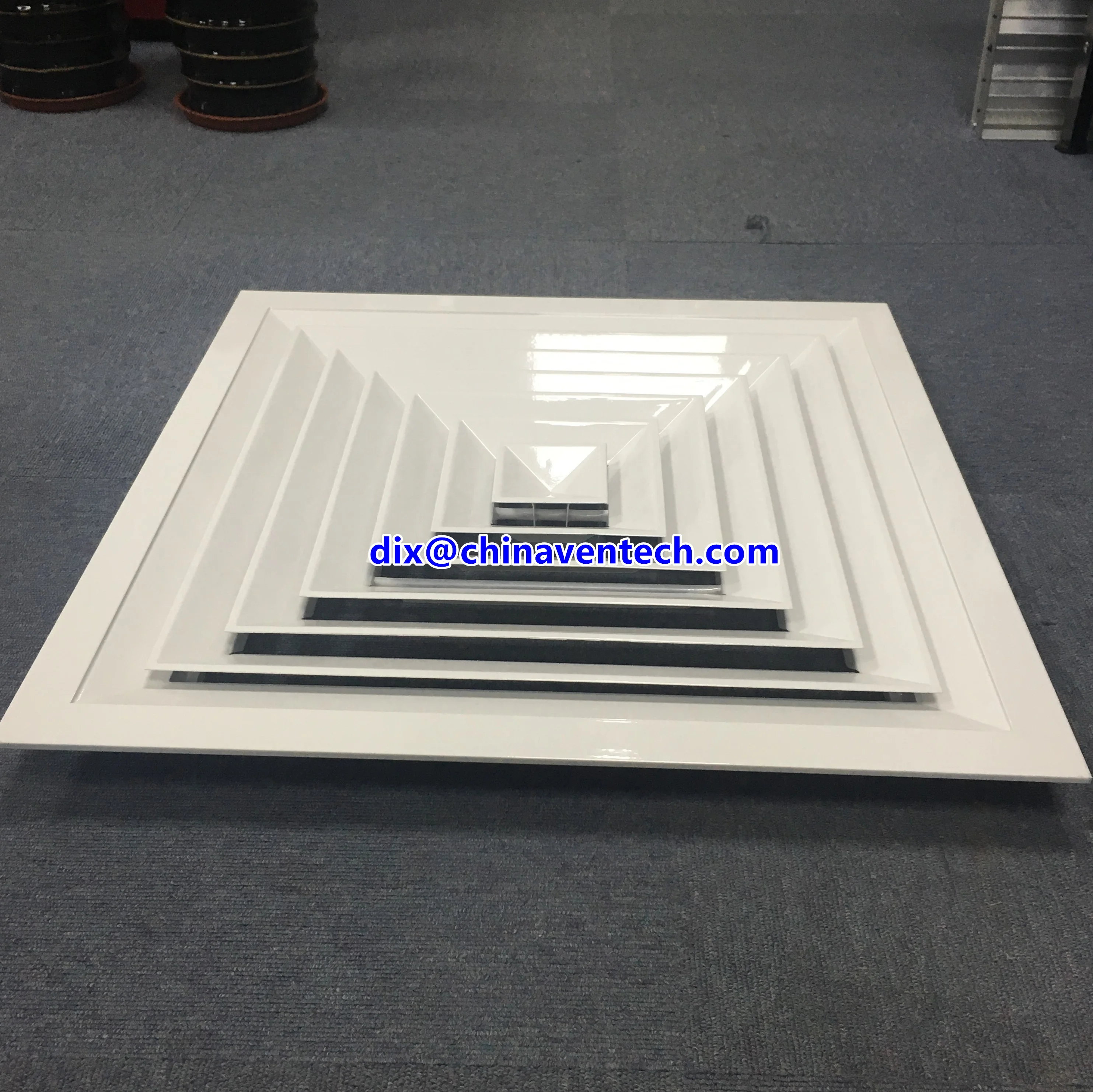 air Conditioning Ceiling Diffusers Adjustable air Outlet square Vent 4 Way Diffuser