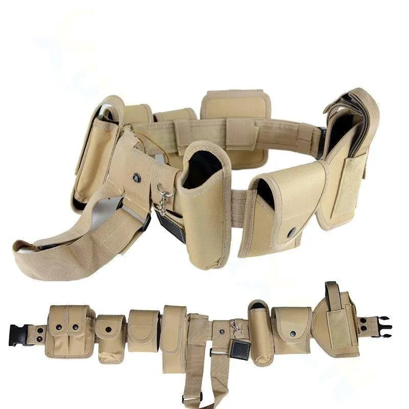 Premium Outdoor Tactical Belt Set Security Modular Equipment Multi-pockets Hip Pack Training Hunting Multifunctional Belt Bag