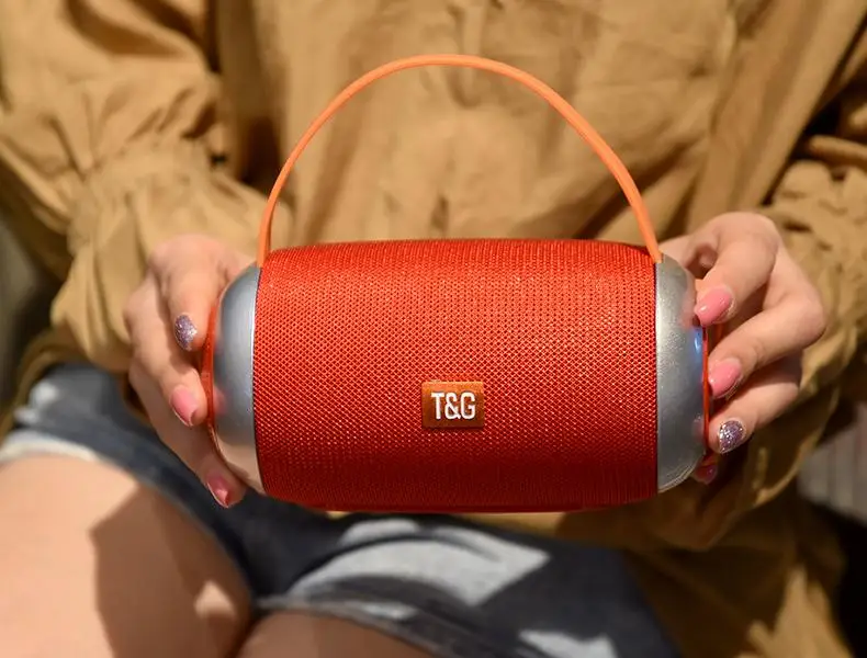 TG112 Outdoor/Indoor IPX4 Waterproof BT Portable Fabric Bluetooth Speaker With Strap - ANKUX.COM