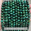 1A Perline di pietra occhi di tigre verde colorato
