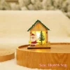 Green tree old man glowing little house