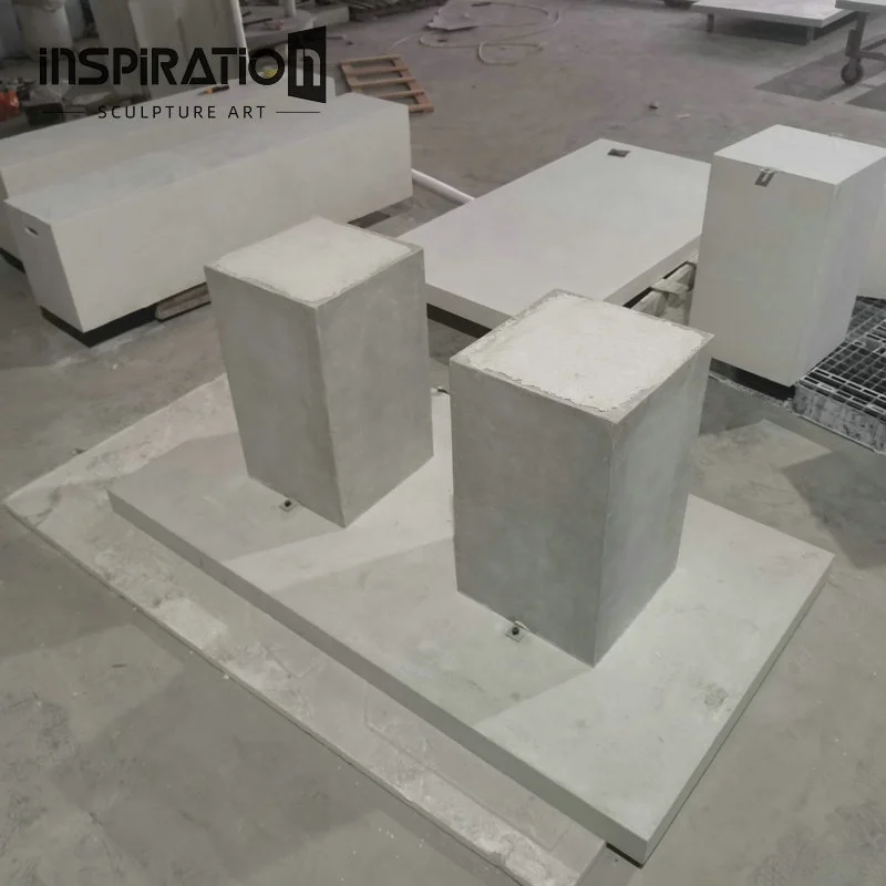 INSpiration Customized GRC Precast Outdoor Patio Table Concrete Picnic Tables