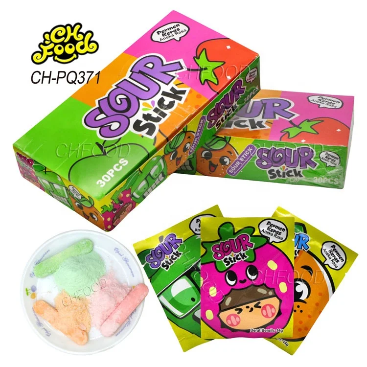 Wholesale and OEM 2in1 Fruity Stick Tablet Hard Candy Dip Sour Powder Candy Sweets China Supplier Halal Candy Snack Children's