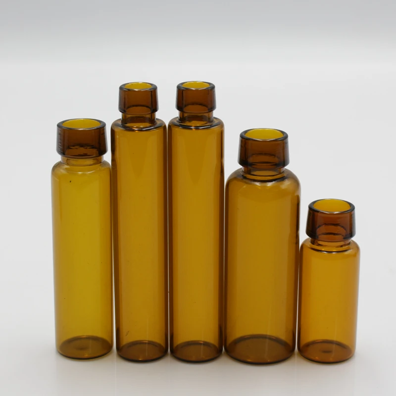 5ml 10ml 15ml 20ml Amber Transparent Syrup Glass Bottle Crimp Oral Liquid Glass Vial with Inner Plug and Tear off Aluminum Cap