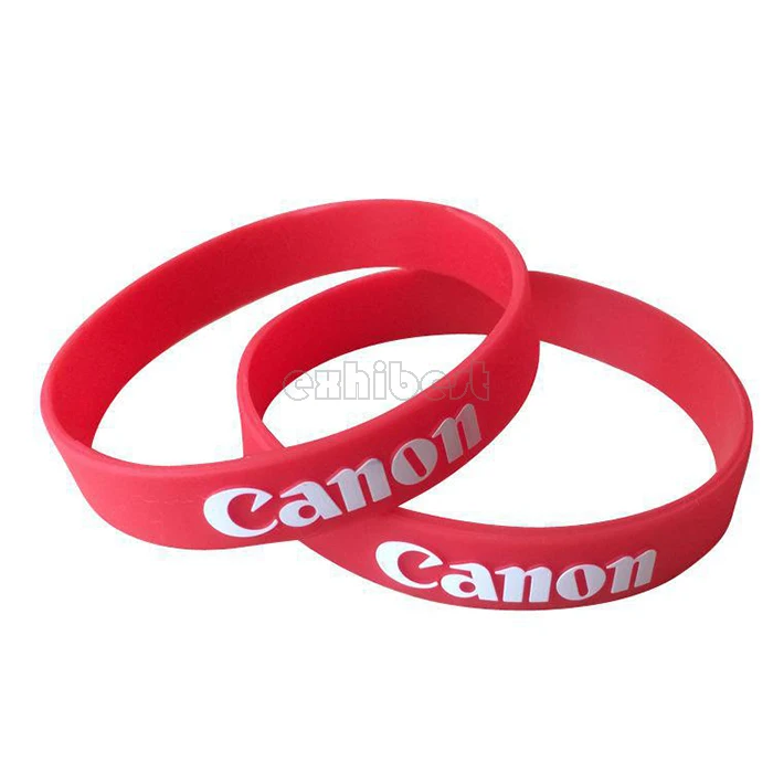 Wholesale Engraved Custom Silicone Rubber Elastic Wrist Hand Band Wristband Bracelet