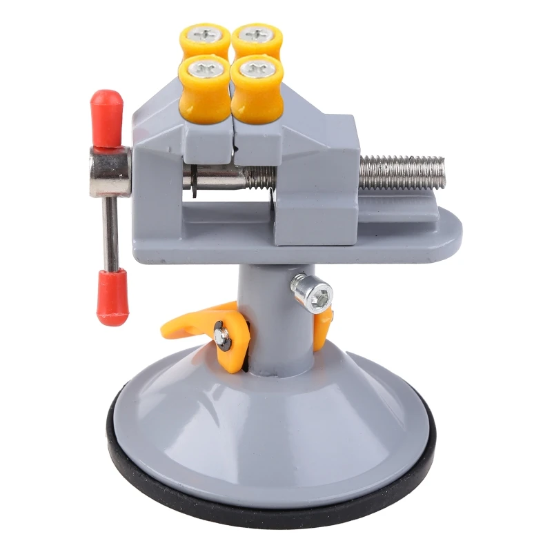 Mini Adjustable Fixed Electric Small Table Bench Vise 360 Degrees Rotatable Grinder Rotary Hand Drill Suction Cup Fixed Frame