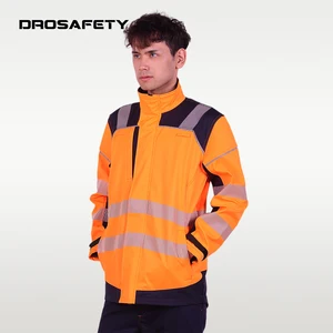 Stretch Outdoor Safety Clothing Soft Shell Fire Proof Reflective Clothes Work Jacket for Men