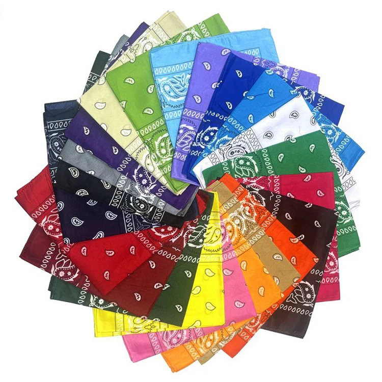 Многофункциональные банданы с принтом пейсли, повязки на голову из полиэстера с квадратным принтом