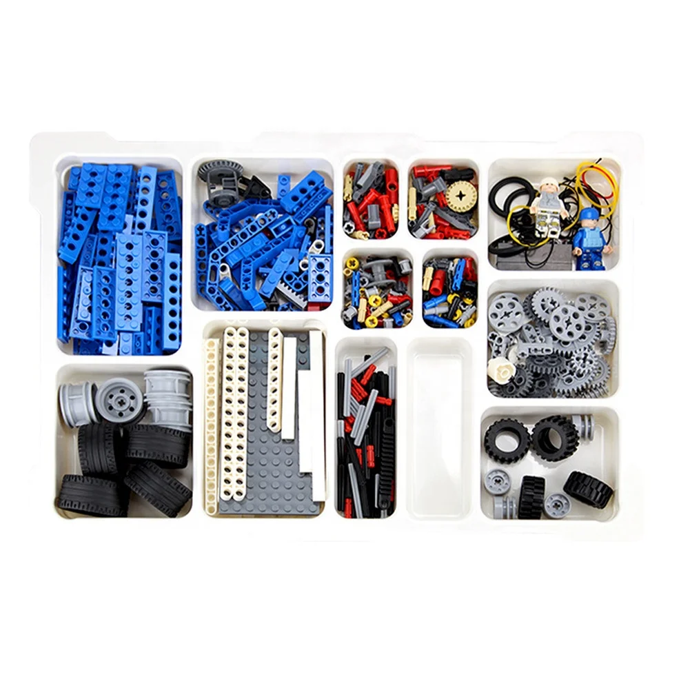 396 Pieces Building Block Mechanisms Base Set Simple & Powered Machines 9686 Educational Toy Kit