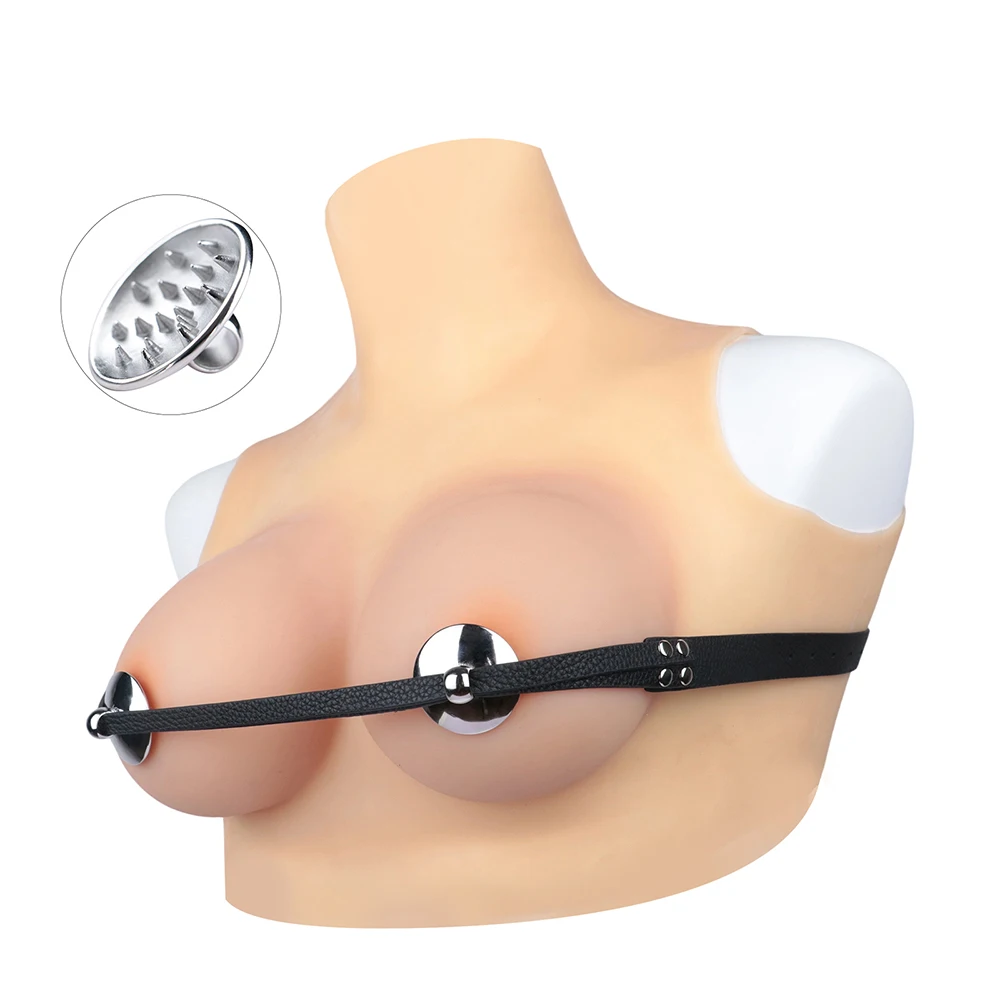 QKKQ BDSM Nipple Toy, Leather Spiked Breast Binders Clamps, Erotic Fetish  Sex Bondage,Breast Binder with Nipple Clamp Wholesale
