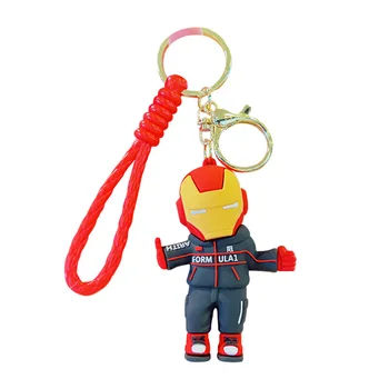 Avengers Spider-Man Iron Man Key Chain cartoon doll bag hanging car key chain small gift