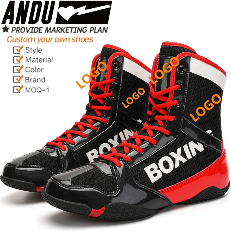 Size 3646 Professional Fashion Boxing Boots Leather Wrestling Shoes