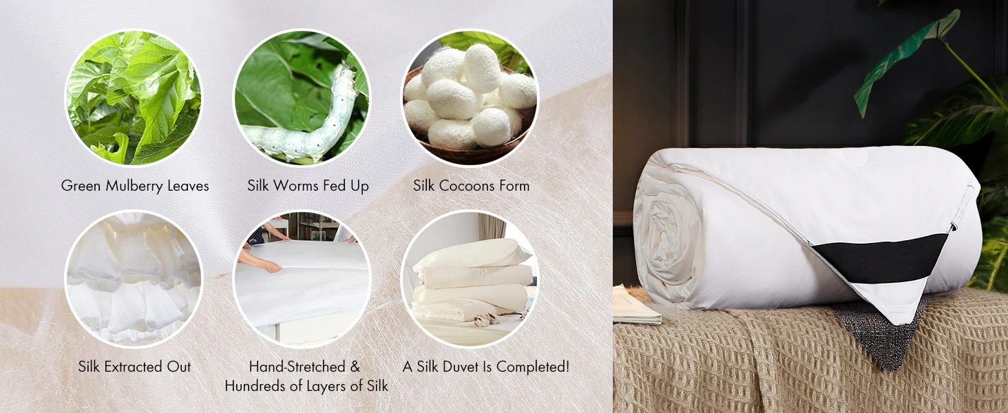 Natural Soft High Grade Luxury Brocade Floss Pure Silk Duvet Cover Silk