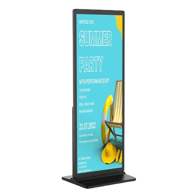 OEM Indoor Interactive LCD Totem Display Kiosk with Touch Screen Floor-Standing Advertising Video Player for Digital Signage