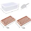 Paquete de hielo esférico rosa-mediano de 2 unidades, 16.5x2cm, caja de hielo, pala, caja.