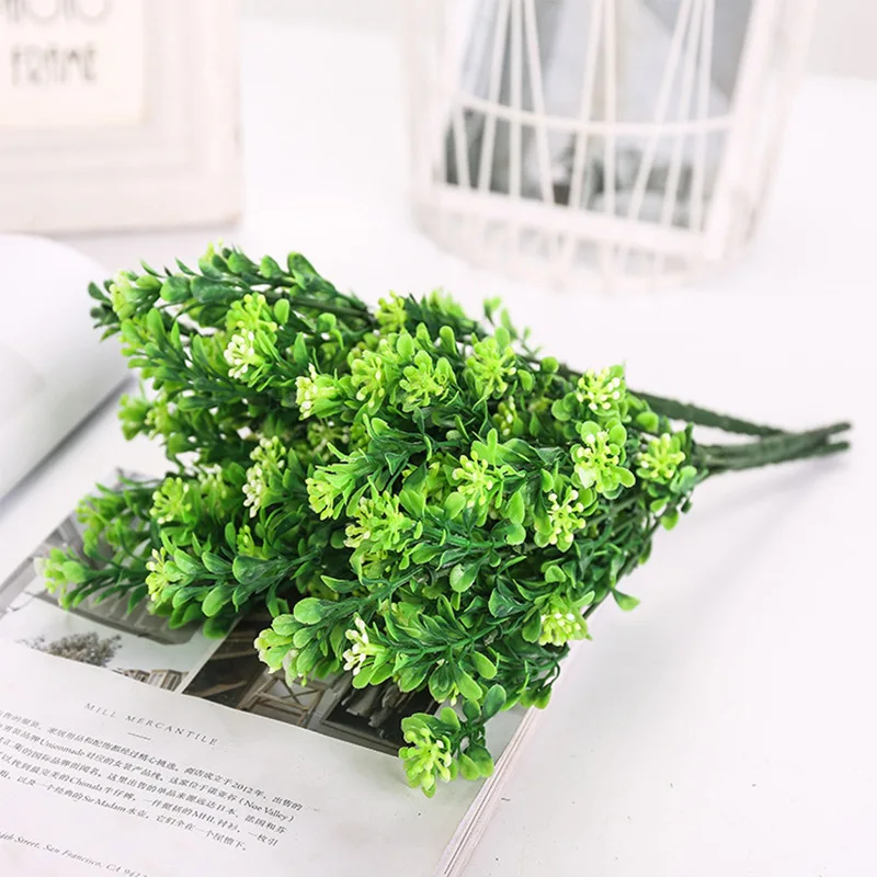 Artificial Greenery Plants Outdoor Uv Resistant Fake Plastic Boxwood