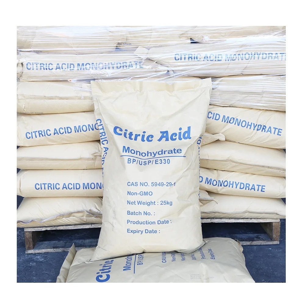 Manufacture Supply Citric Acid Anhydrous Mesh Rzbc Monohydrate