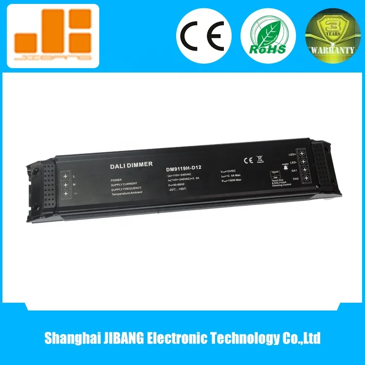 New Controlling Dimmable Led Dimming DALI LED Driver 150W 12V 24V