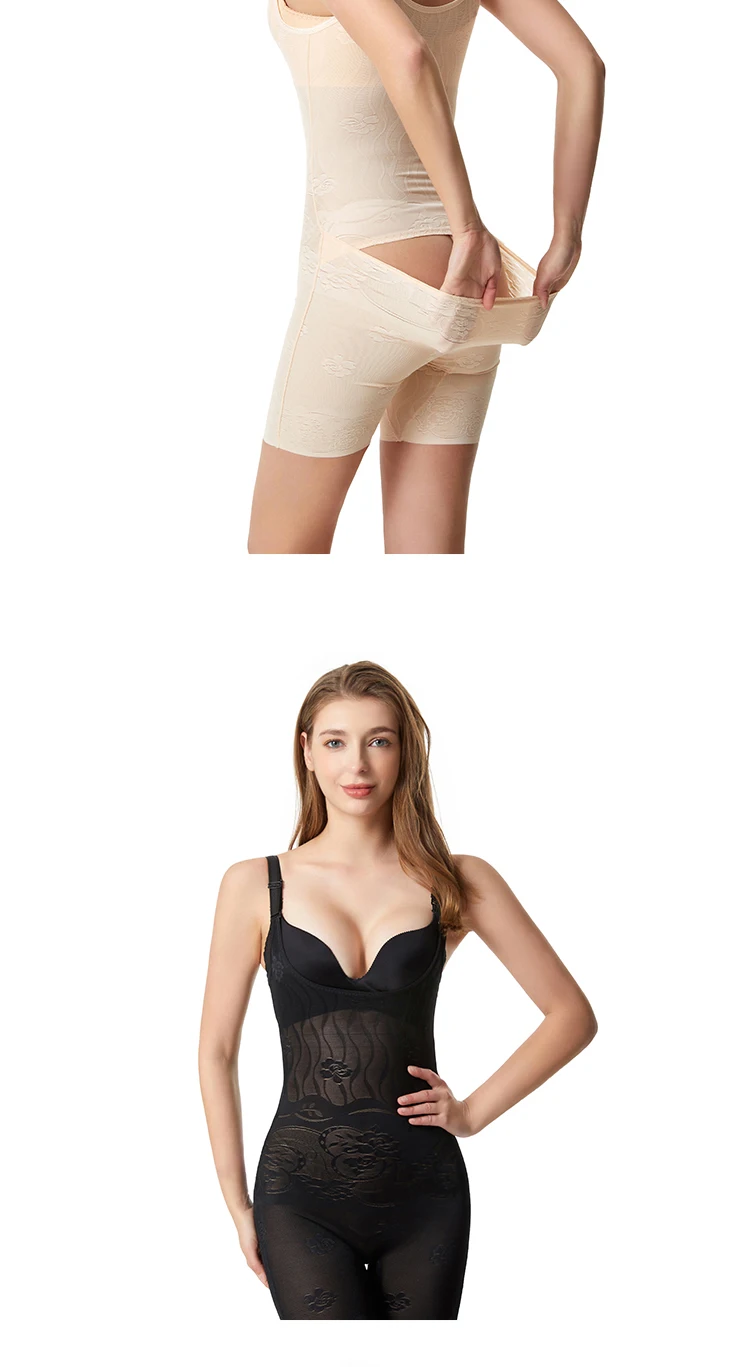 Wholesale Women Tummy Body Bodysuit Booty Seamless Shaper Full Body Waist Trainer Shapewear Bodysuit details